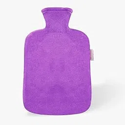 Coronation Hot Water Bag (Large) | with Plain Premium Soft Fleece Cover | Purple | 2 Liters Capacity | Premium Feel Bag | Great for Cramps, Pain Relief | Feet and Bed Warmer for Adults, Kids-image-3