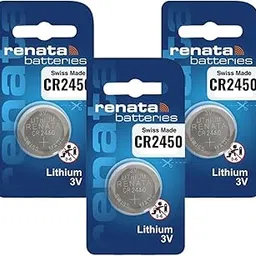 MOCKING BIRD Coin Cell Battery 3 Volt Lithium Battery Swiss Made (Silver) (Pack of 3, CR2450) image 1