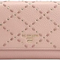 Leather Mini Flap Wallet for Women - Pink (LW-10441)-image-15