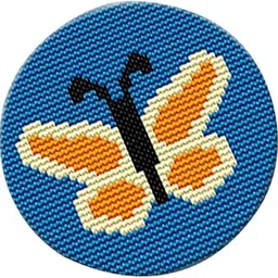 VMS INDIA Latch Hook Kits Round Rug Canvas Handmade Needlework Supplies Butterfly-picture-28