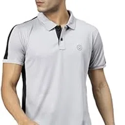 Men Polyester Solid Active Sports Wear Polo Half Sleeve Gym T-Shirt with Button-Down Collar Quick Dry Breathable Perfect for Workout Regular Fit and Running Tee-image-90