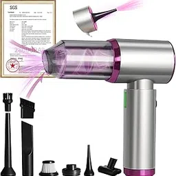 7-In-1 US-Designed Car Vacuum Portable Cordless【Powerful Brushless Motor | 28,000 Pa Suction】【5.0 Graphene Battery|Lasting Endurance】Handheld Vacuum Cordless Car for Home Officeand Pet Hair (Silver)-picture-47