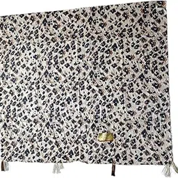 Beige Leopard Print Women’s Dupatta with Tassels – Soft Lightweight Stole for All Seasons | Stylish Animal Print Wrap for Casual & Party Outfits | 1 Pc-picture-47