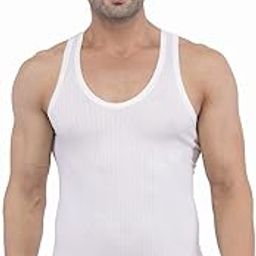 vip Frenchie Elite Men's Cotton Vest Pack of 6 (90 cm), White-picture-40
