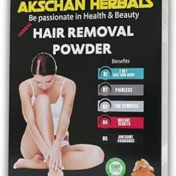 AKSCHAN HERBALS 2-in-1 Face & Body Hair Removal Powder | Herbal Turmeric Waxing Powder for Instant Painless Hair Removal, Tan Removal & Smooth Skin | Natural Ingredients – Turmeric, Multani Mitti, Rice & Bengal Gram-picture-41