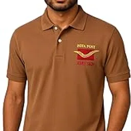 India Post T-Shirt with Embroidery Logo | Post Office T-Shirt with Logo | for officel Use Also-picture-33