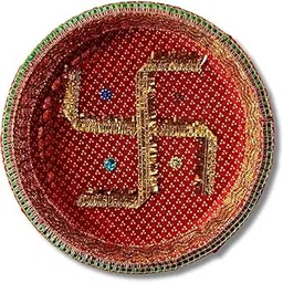 HALDI MEHENDI SHAADI Multipurpose Decorated Tokri Plastic For Wedding Gifting DIY Basket for Gift Hamper, Diwali, Christmas Gifting Boxes Decoration Items (25CM)-image-84