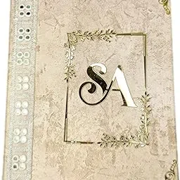 PERSONALISED FANCY NIKAH NAMA BOOKLET (BEIG) CUSTOMISED THE NAME OF BRIDE AND GROOM NAME ON IT, NIKAH SIGN AND THUMB PRINT ON BOOKLET WEDDING GIFT BEIGE COLOUR THEME-image-50