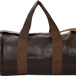 kuber industries Sports Gym Bag & Shoes Compartment, Travel Duffel Bag for Men and Women Lightweight (Brown)-picture-21