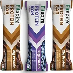 Fitspire Blueberry & Choco Fudge Protein Bar | 21g Protein With Premium Advanced Whey Blend | High Fiber & Sugar Free | Cholestreol Free | Healthy Snack & Breakfast Protein Bar - (Pack of 3)-picture-34