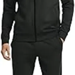 Zipper Track Suit For Man Winter Wear High Neck Cotton Tracksuit- Co ords For Men Regular Fit (IN, Alpha, XL, Regular, Standard, Black)-picture-17