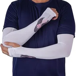 yanwenx 1 Pair Girls Sun Protection Sleeves for Men Arm Sleeves for Women for Running, Hand Cover for Bike Riding Nylon-picture-35