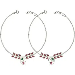 unniyarcha Gorgeous Silver 92.5 Aam Ras Anklet In for Women Pure Silver 925, Sterling Silver Jewellery with Certificate of Authenticity & 925 Silver Anklet for Women-picture-35