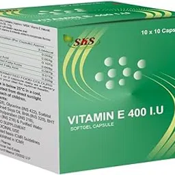 SKS 400 mg Vitamin E Capsules for Face and Hair | 100% Natural Supplement with E Oil | Paraben Free - 100 Capsules-picture-29