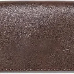 Business Card Holder - Synthetic Leather | Lightweight | Perfect for Cards | Men & Women (Dark Brown)-image-93