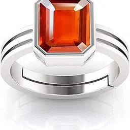anuj sales 6.25 Ratti 5.00 Carat Certified AA++ Natural Gemstone Gomed Hessonite Stone Panchdhaatu Adjustable Ring Silver Plated Ring for Man and Women(Lab - Tested)-picture-28