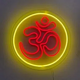 Homelyarts Om Neon Sign, Party Decor, Yoga, Meditation, Custom Om Neon Sign, Om Neon Sign, Led Light, Wall Decor, Led lights, Living Room Bar Pub Hotel Beach Recreational -12 inches-picture-33