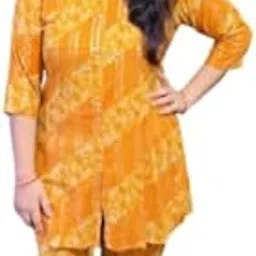 Stylish Women’s Suit Set – Designer Kurti with Matching Pants, Elegant Ethnic Outfit for Festivals, Parties & | Comfortable & Trendy Indian Dress (IN, Alpha, L, Regular, Yellow)-picture-49