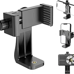 Tripod Phone Mount Holder, Smartphone Tripod Cell Phone Holder Mount Adapter Clip, Digtal Camera Bracket Selfie Lens Monopod Adjustable Ring Light for Camcorder,Compatible for Most Cellphones image 1