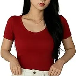 rockwell Women’s Soft Rib Knit Crop Top | Fully Stretchable Slim Fit Fashion Top for Everyday Casual Wear | 022-picture-42