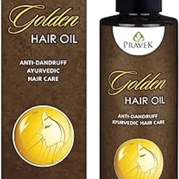 PRAVEK Golden Hair Oil, Anti Dandruff Hair Oil For Men & Women, Promotes Hair Growth & Reduces Hair Fall with Goodness of Bhringraj Oil & Amla Oil 200ml-picture-33