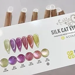 Bolt Bee 6 Colors Silk Cat Eye Gel Polish Set with Magnet – Shimmer UV LED Soak Off Gel Nail Polish Kit for DIY Manicure & Salon Use (7)-picture-21