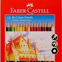 Faber-Castell Bi-Colour Pencil, Pack of 18 (Assorted) image 1