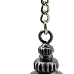 Sharify Premium Antique Bell Shape Metal Keychain | Vintage Silver Finish Keyring | Classic Engraved Bell Design | Durable & Stylish Key Holder for Men & Women-image-68
