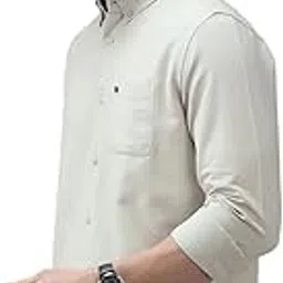 the bear house Men's Cotton Beige Solid Slim Fit Cotton Shirt | 3XL |TBH-UNAM-BG-3XL |-picture-12