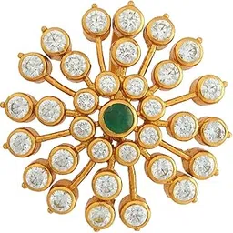 kushal's Fashion Jewellery Ruby Gold Polished 92.5 Silver Temple Pendant without chain, Best for Casual Wear & Special Occasion-picture-40
