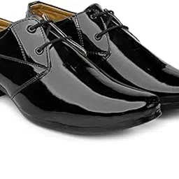de loyon Men's Patent Leather Derby Formal Shoes-picture-10