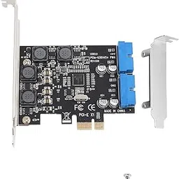 GOWENIC PCIE PCIExpress to USB 3.0 Expansion Card Internal 2 Port 19Pin Header PCI Express Expansion Card USB Card with Low for Desktop PC-picture-21