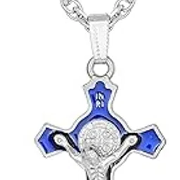 dulci 316L Stainless Steel 3-D Jesus Christ Crucifix Cross Cross Locket Chain Pendant Necklace for Men and Women-picture-41