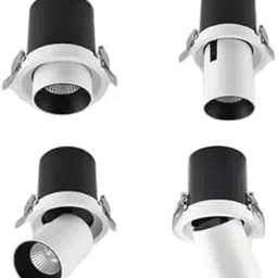 Adjustable Pop Out Spotlight, 360-Degree Rotatable Recessed Downlight, Black and White. (18W(180-230V))-picture-22
