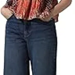 Women Polyester Regular Abstract Printed Flared Sleeves Square Neck Smocked Chiffon A-Line Top-image-68