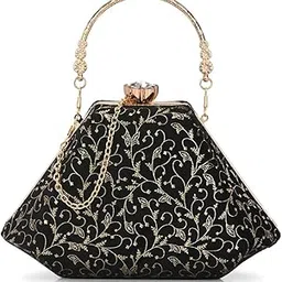 tooba Handicraft Hand Embroidered Box Clutch Bag Purse for Bridal, Casual, Wedding Bag for Women & Girls-picture-41