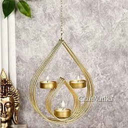 CraftVatika Tealight Candle Holders Wall Hanging for Home Decoration Metal Candle Holder Tea Light Wall Sconces for Living Room Bedroom Garden Home Decor-picture-14