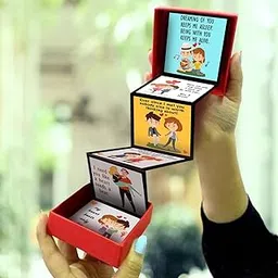 exciting Lives - Love Messages Popup Romantic Gift Box - Gift for Birthday, Anniversary - for Girlfriend, Boyfriend, Husband, Wife, Friend - 8 x 8 x 2.5 cm-picture-29