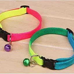 PSK PET MART Rainbow Dog Cat Bell Collar Adjustable Outdoor Comfortable Pet Collars for Small Dogs Puppies Pets Collars-Pack of 2, 40 x 1.5 cm, multicolor-picture-26