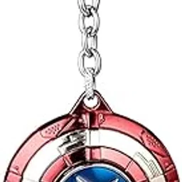 yaanatural Yaa Catchy Marvels Avenger Captain America shield Rotating Limited Edition Spinner Metal keychain for Bike Car Multicolour (Pack of 1)-picture-17