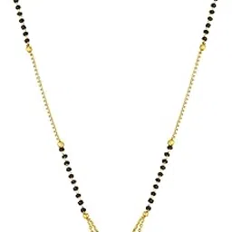 Fashion Jewellery Traditional Gold Plated American Diamond Mangalsutra for Women-image-12