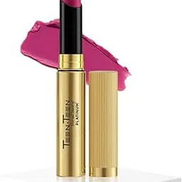 TEEN TEEN Love Bite Professional Non-Transfer Matte Lipstick with Added Primer | Waterproof, Smudge-Proof & Long-Lasting | Lightweight Formula with Intense Color Payoff | Matte Effect (Pink-Violet) image 1