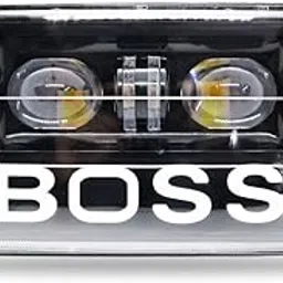 Acube Mart Dual Color Boss Headlight Red Angle Eye Blue Pattern and White & Yellow Light For Hero Splendor Plus, Splendor (Boss Yellow White Splendor Headlights)-picture-48