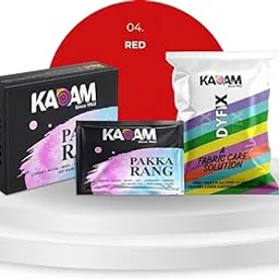 KADAM Pakka Rang Fabric Dye, Red, for Cotton/Nylon/Wool/Silk/Georgette/Chiffon-image-0