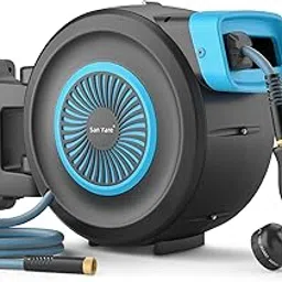 Garden Hose Reel,1/2 Inch x 82FT Water Hose, Super Heavy Duty, Any Length Lock, Slow Return System, Wall Mounted and 180 Deg Swivel Bracket,Scalable.-picture-12