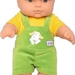 EL FIGO Cute Little Boy Toy in Green Dungaree Dress Doll for Kids (Rotatable Legs Arms with Removable Clothes Set 31 cm)-image-78