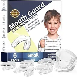 6 Pack Kids Mouth Guards Comfortable Custom Teeth Grinding Mouldable Night Guard for Kids Teeth Grinding Bruxism TMJ Teeth Whitening Tray and Sports-picture-19