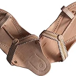 Leather Kolhapuri Chappals for Women with Heel - The Arrow | Stylish & Comfortable | Handmade by Local Artistans-image-10