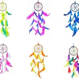 ARTBUG™ Small Dream Catchers Combo for Cars (Car Hanging Decorative Showpiece) / Rooms (Combo Pack) - for Positive Energy and Protection (Multicolor 6)-picture-18