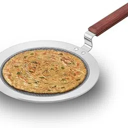 Hawkins 24 cm Paratha Tava, Triply Stainless Steel Shielded Nonstick Tawa with Rosewood Handle, Honeycomb Non Stick Induction Tawa, Silver (NSPT24)-picture-66